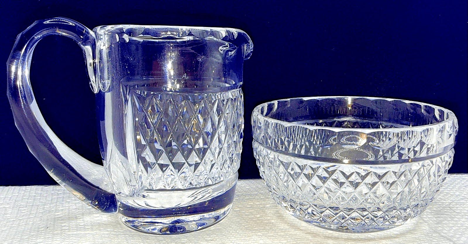 Waterford Crystal Creamer and Open Sugar Set from Collection Vintage - AntiquesEtceteraWaterford Crystal Creamer and Open Sugar Set from Collection VintageWaterfordAntiquesEtcetera