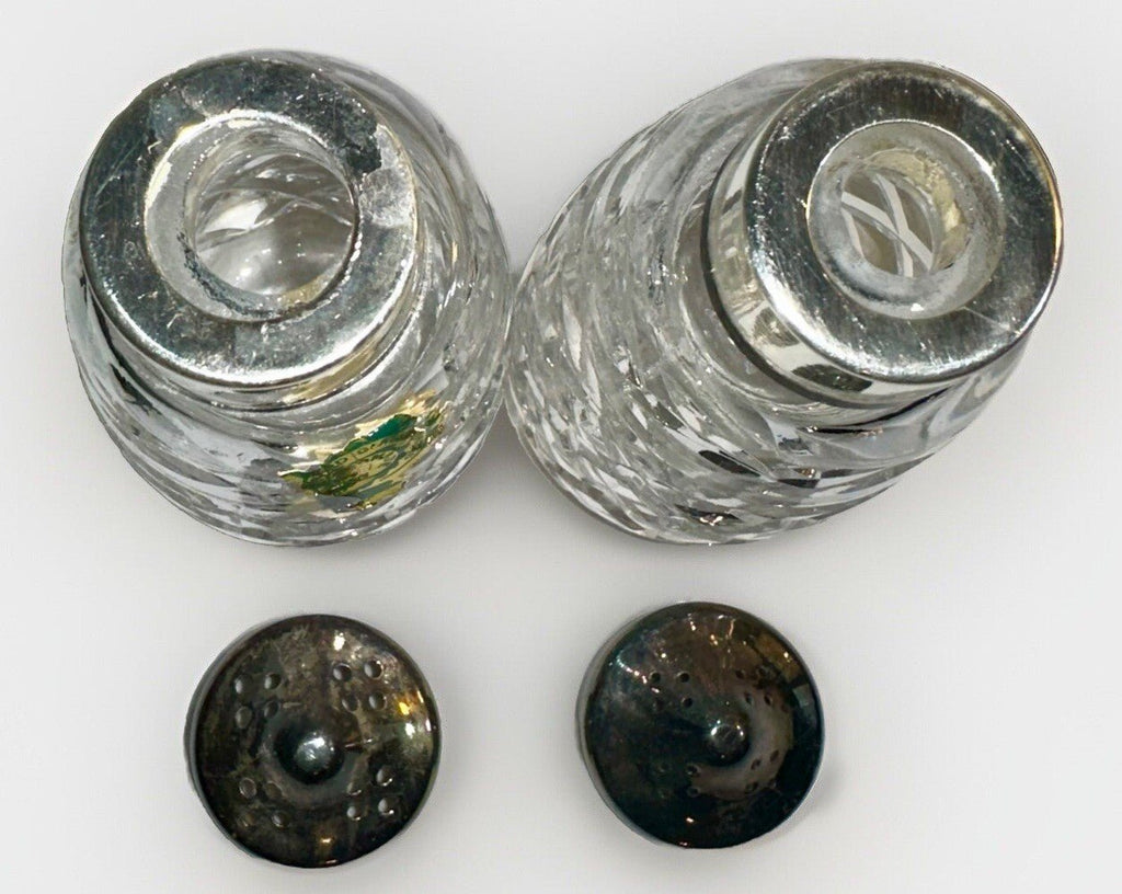 Waterford Crystal Glandore Salt & Pepper Shaker Set with EPNS Silver - Plated Lids - AntiquesEtceteraWaterford Crystal Glandore Salt & Pepper Shaker Set with EPNS Silver - Plated LidsWaterfordAntiquesEtcetera