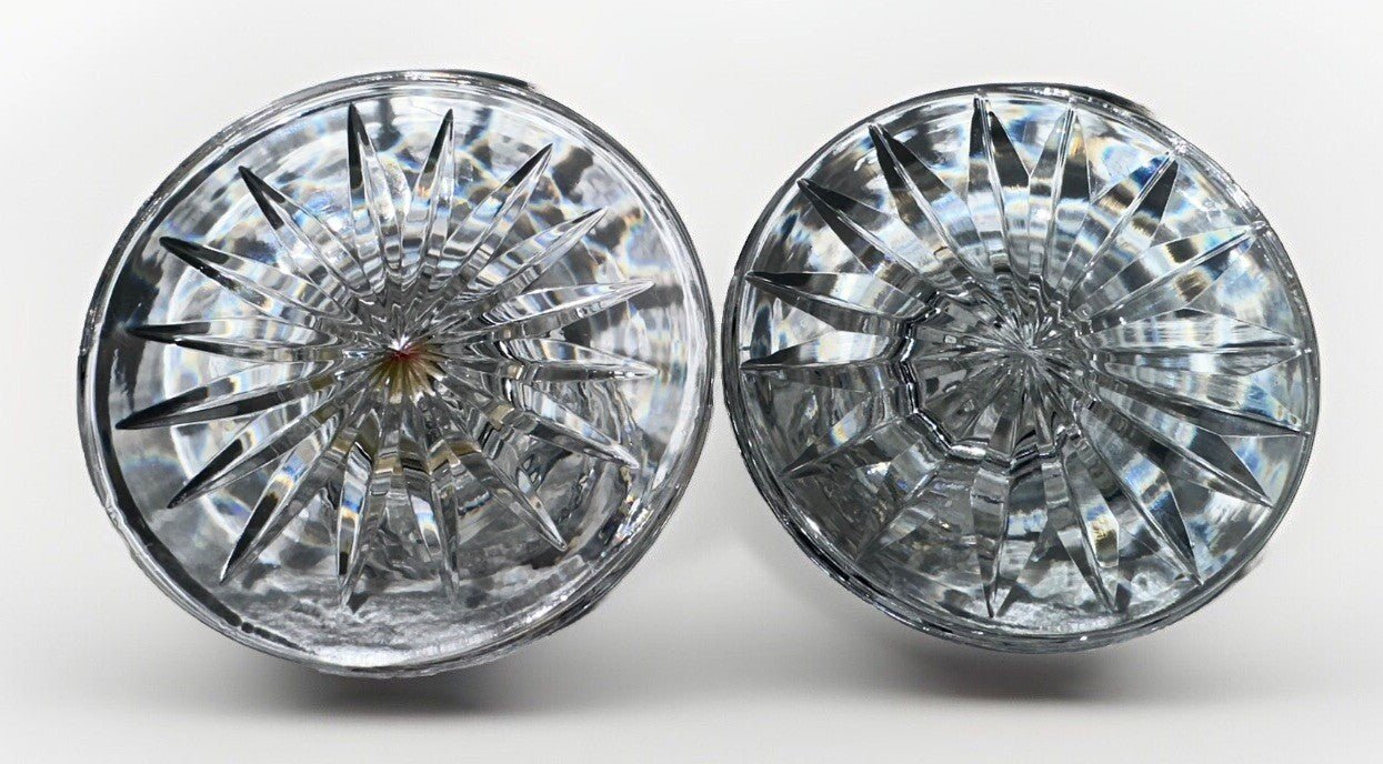 Waterford Crystal Taper Candlestick Holders 3 1/2” Blarney Motif Vintage - AntiquesEtceteraWaterford Crystal Taper Candlestick Holders 3 1/2” Blarney Motif VintageWaterfordAntiquesEtcetera