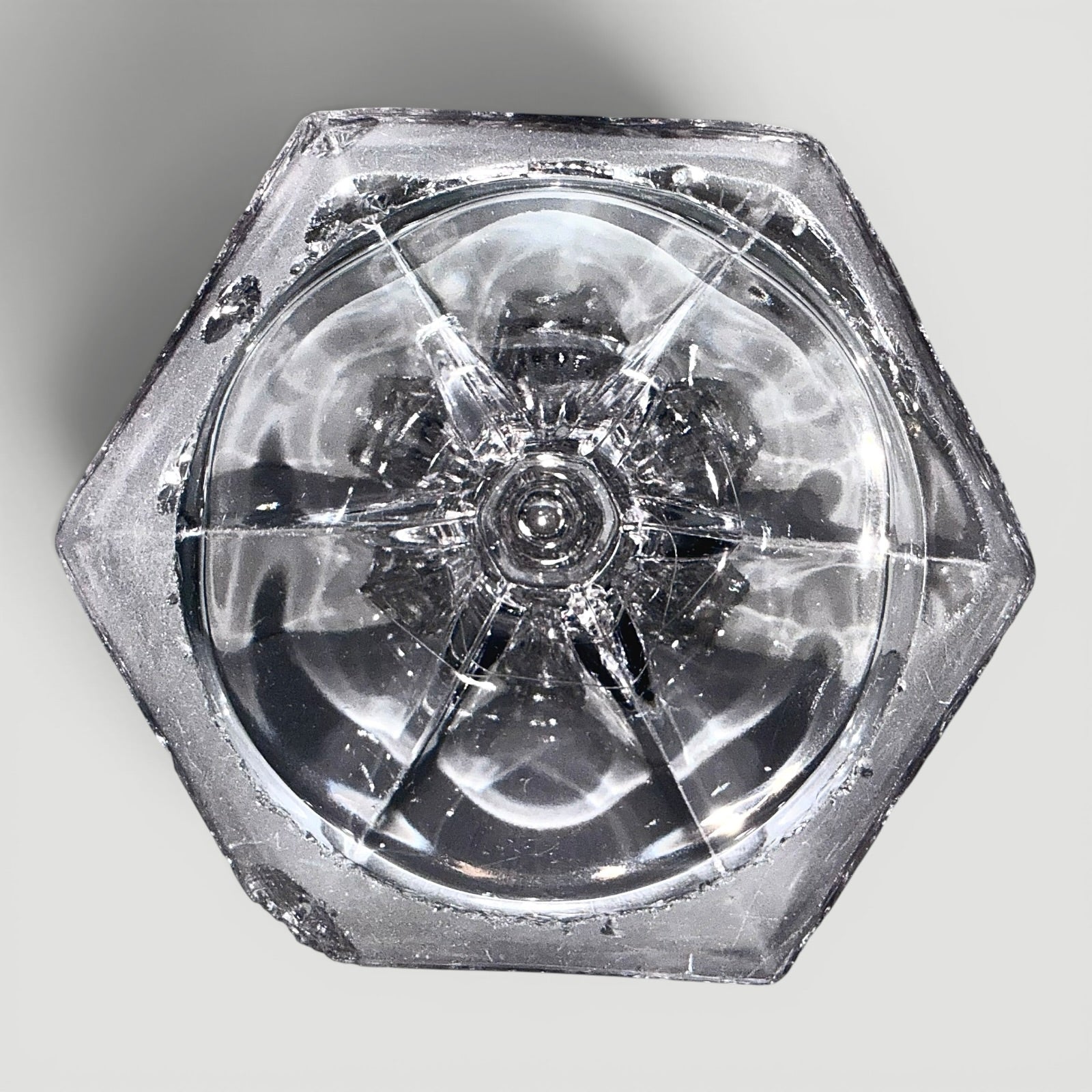 Whale Oil Fluid Stand Lamp Pressed Flint Glass - Flared Base / Ring and Oval MotifAntiquesEtcetera