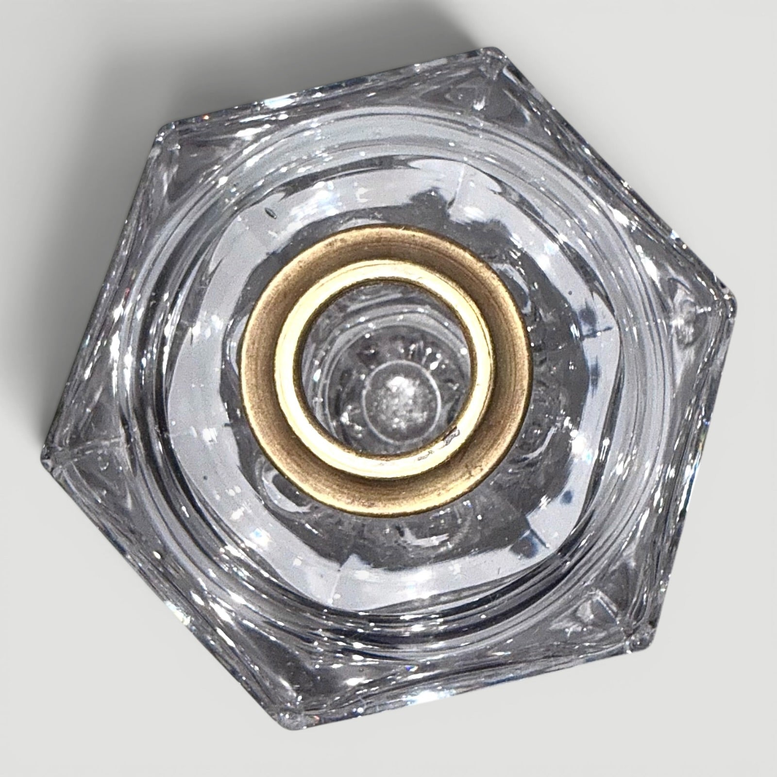 Whale Oil Fluid Stand Lamp Pressed Flint Glass - Flared Base / Ring and Oval MotifAntiquesEtcetera