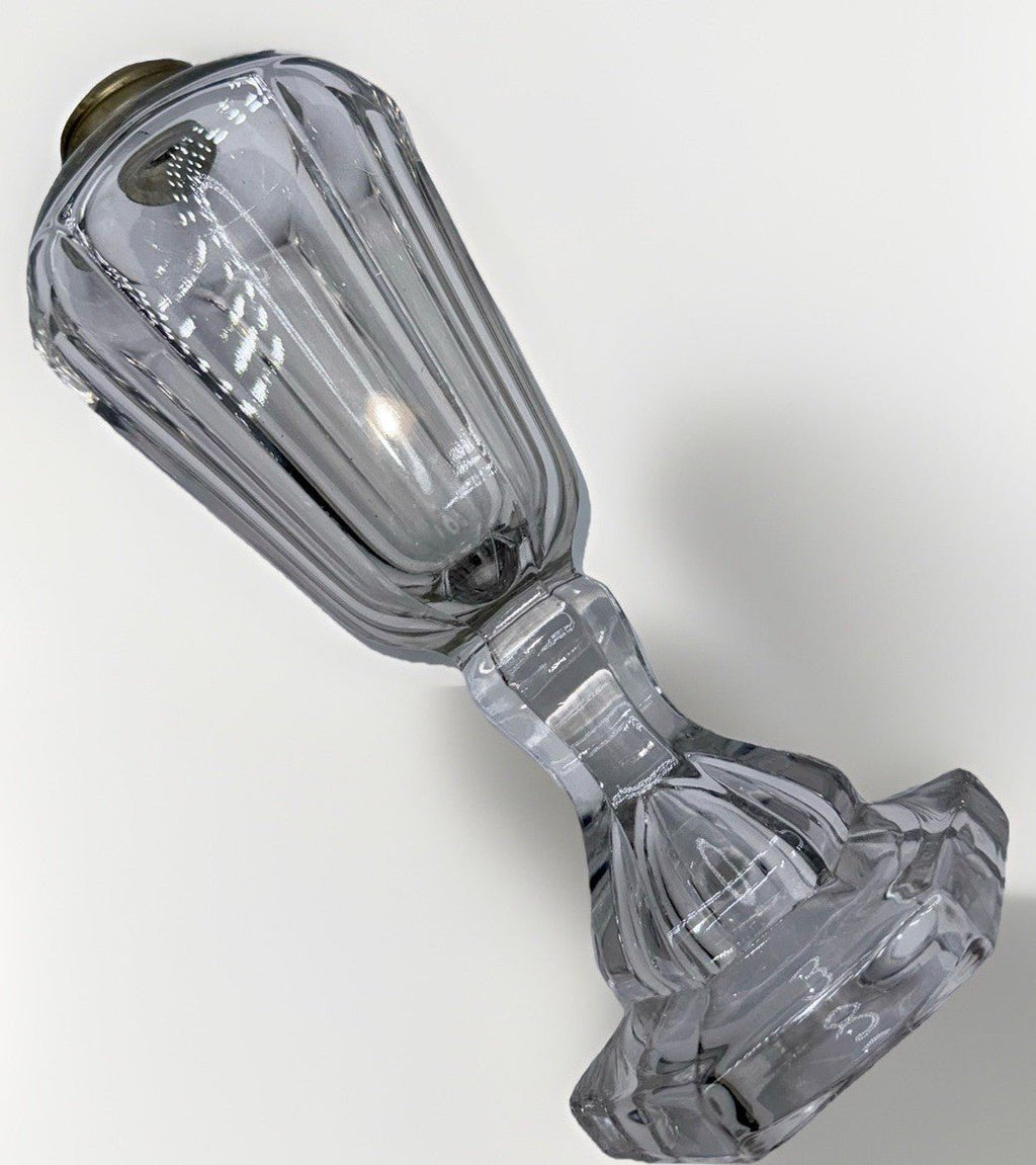 Whale Oil Kerosene Lamp Antique Hexagonal Glass Dome Top No. 1 Pewter Collar - AntiquesEtceteraWhale Oil Kerosene Lamp Antique Hexagonal Glass Dome Top No. 1 Pewter CollarAntiqueAntiquesEtcetera