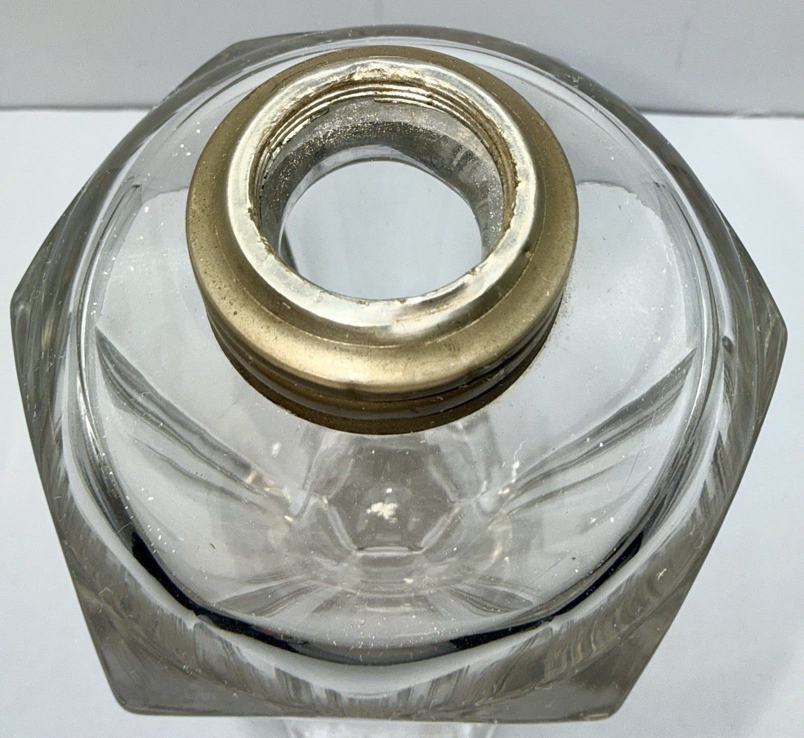 Whale Oil Kerosene Lamp Antique Hexagonal Glass Dome Top No. 1 Pewter Collar - AntiquesEtceteraWhale Oil Kerosene Lamp Antique Hexagonal Glass Dome Top No. 1 Pewter CollarAntiqueAntiquesEtcetera