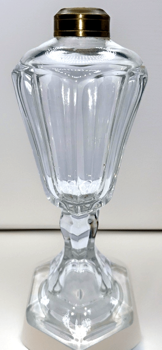 Whale Oil Kerosene Lamp Antique Hexagonal Glass Form Dome Top No. 1 Brass Collar - AntiquesEtceteraWhale Oil Kerosene Lamp Antique Hexagonal Glass Form Dome Top No. 1 Brass CollarAntiqueAntiquesEtcetera