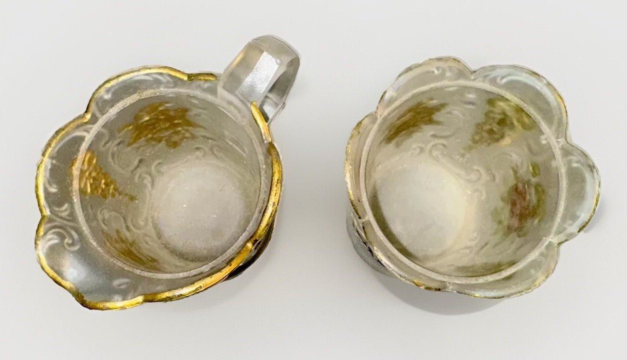 Wild Rose & Bowknot Sultan OMN Creamer Sugar Tumblers Minnesota Glass Museum - AntiquesEtceteraWild Rose & Bowknot Sultan OMN Creamer Sugar Tumblers Minnesota Glass MuseumAntiquesEtceteraAntiquesEtcetera