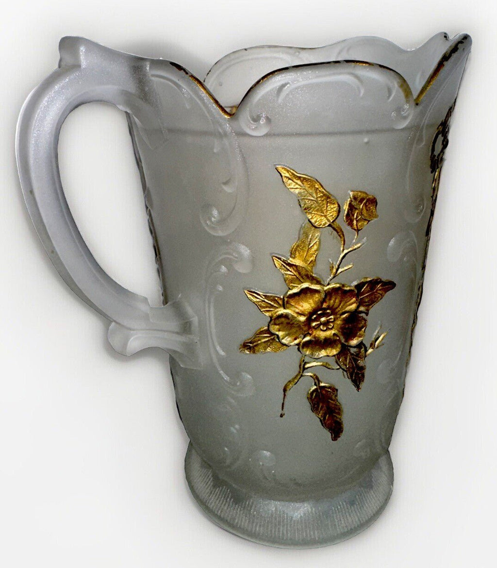 Wild Rose & Bowknot Sultan OMN Pitcher Antique McKee Minnesota Glass Museum - AntiquesEtceteraWild Rose & Bowknot Sultan OMN Pitcher Antique McKee Minnesota Glass MuseumAntiquesEtceteraAntiquesEtcetera
