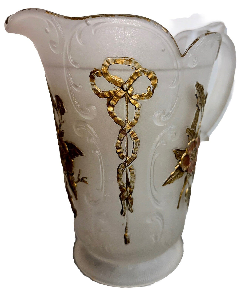 Wild Rose & Bowknot Sultan OMN Pitcher Antique McKee Minnesota Glass Museum - AntiquesEtceteraWild Rose & Bowknot Sultan OMN Pitcher Antique McKee Minnesota Glass MuseumAntiquesEtceteraAntiquesEtcetera