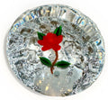 William Manson Paperweight Upright with Lovely Lampwork Wild Rose Signed, Dated - AntiquesEtceteraWilliam Manson Paperweight Upright with Lovely Lampwork Wild Rose Signed, DatedWilliam MansonAntiquesEtcetera