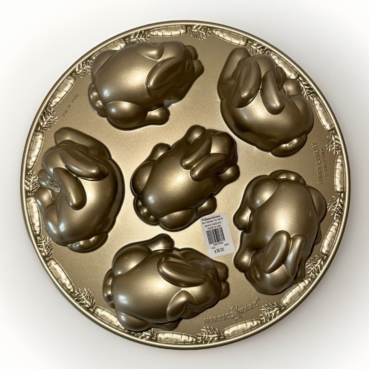 Williams Sonoma Easter Bunny & Carrots Cakelet Cake Pan Nordic Ware Goldtouch - AntiquesEtceteraWilliams Sonoma Easter Bunny & Carrots Cakelet Cake Pan Nordic Ware GoldtouchNordic WareAntiquesEtcetera