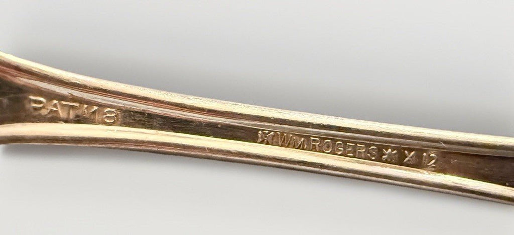Wm Rogers X12 Pat '18 Silverplate Flatware Set Service for 6 Insico Knife Blades - AntiquesEtceteraWm Rogers X12 Pat '18 Silverplate Flatware Set Service for 6 Insico Knife BladesWm. A RogersAntiquesEtcetera