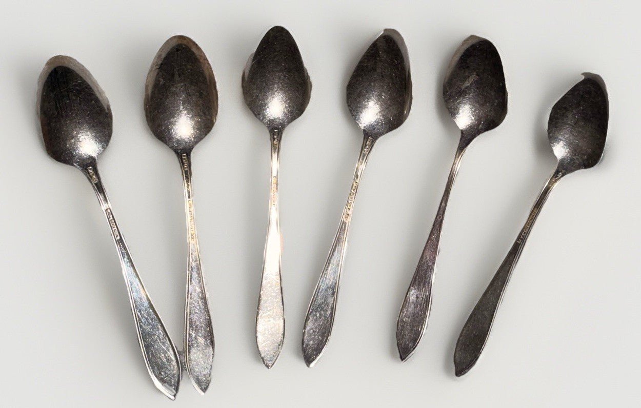 Wm Rogers X12 Pat '18 Silverplate Flatware Set Service for 6 Insico Knife Blades - AntiquesEtceteraWm Rogers X12 Pat '18 Silverplate Flatware Set Service for 6 Insico Knife BladesWm. A RogersAntiquesEtcetera