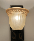 Wonderful Celtic Style Wall Sconce Earthen Colors Glass Shade - AntiquesEtceteraWonderful Celtic Style Wall Sconce Earthen Colors Glass ShadeUnbrandedAntiquesEtcetera
