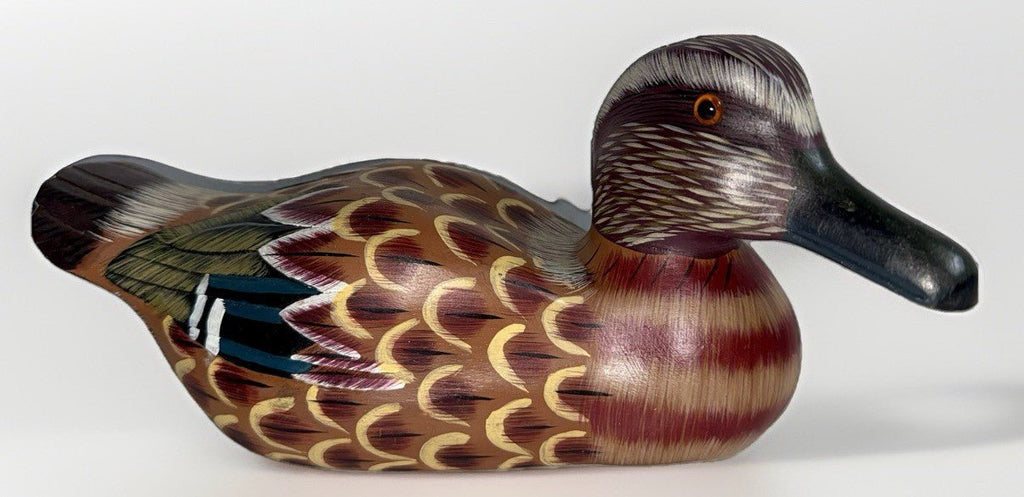 Wooden Handpainted Mandarin Duck / Drake w/ Glass Eyes Decorative Decoy - AntiquesEtceteraWooden Handpainted Mandarin Duck / Drake w/ Glass Eyes Decorative DecoyUnbrandedAntiquesEtcetera
