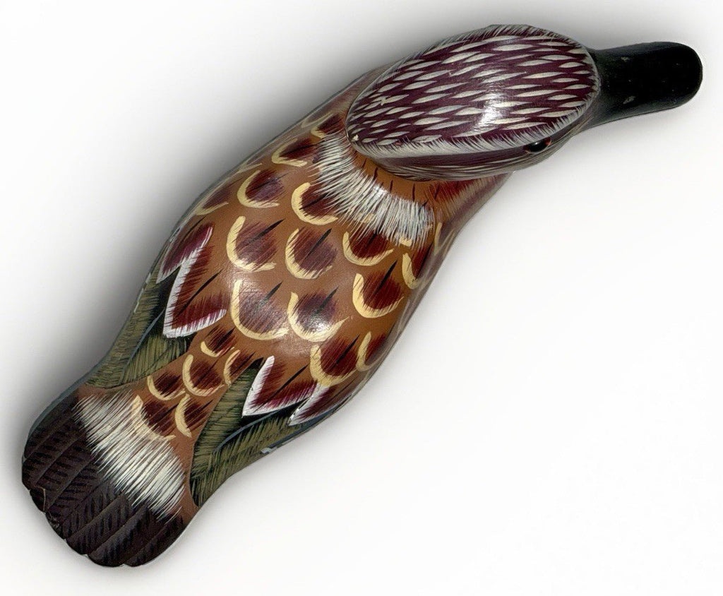 Wooden Handpainted Mandarin Duck / Drake w/ Glass Eyes Decorative Decoy - AntiquesEtceteraWooden Handpainted Mandarin Duck / Drake w/ Glass Eyes Decorative DecoyUnbrandedAntiquesEtcetera