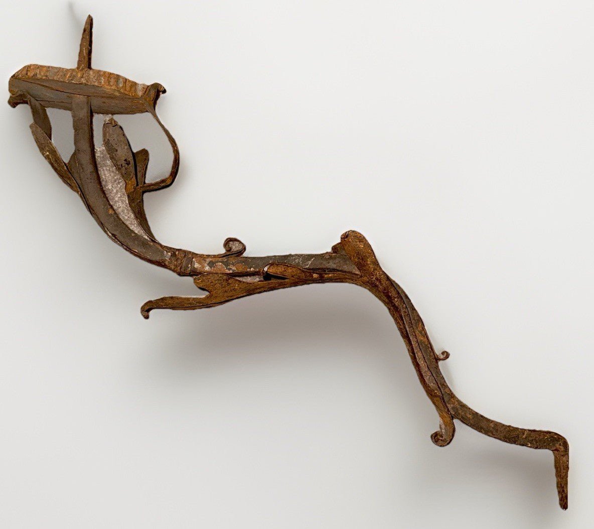 Wrought Iron Pricket Candle Holder Spike Ornamental Wall Mount Antique Oak Leaf - AntiquesEtceteraWrought Iron Pricket Candle Holder Spike Ornamental Wall Mount Antique Oak LeafAntiquesEtceteraAntiquesEtcetera