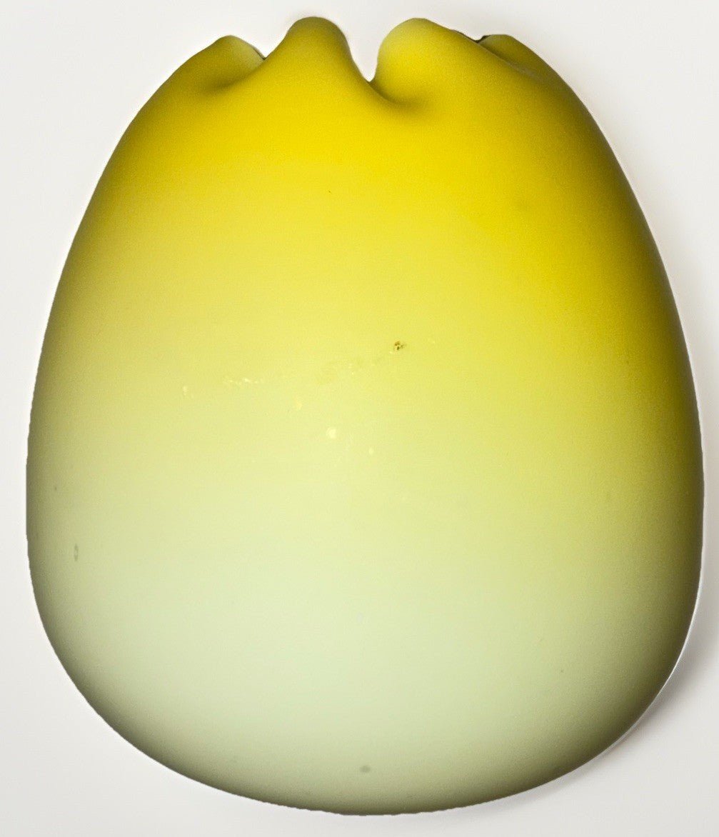 Yellow Satin Art Glass Rose Bowl Victorian Hand Blown w/ Pontil 8 Delicate Folds - AntiquesEtceteraYellow Satin Art Glass Rose Bowl Victorian Hand Blown w/ Pontil 8 Delicate FoldsUnmarkedAntiquesEtcetera